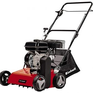 Einhell Scarificateur thermique GC-SC 4240 P (jusqu’à 1 200 m², 4.2 kW, moteur 4 temps, rouleau de scarification sur roulement à billes avec 18 lames en acier, profondeur de travail à 8 niveaux)