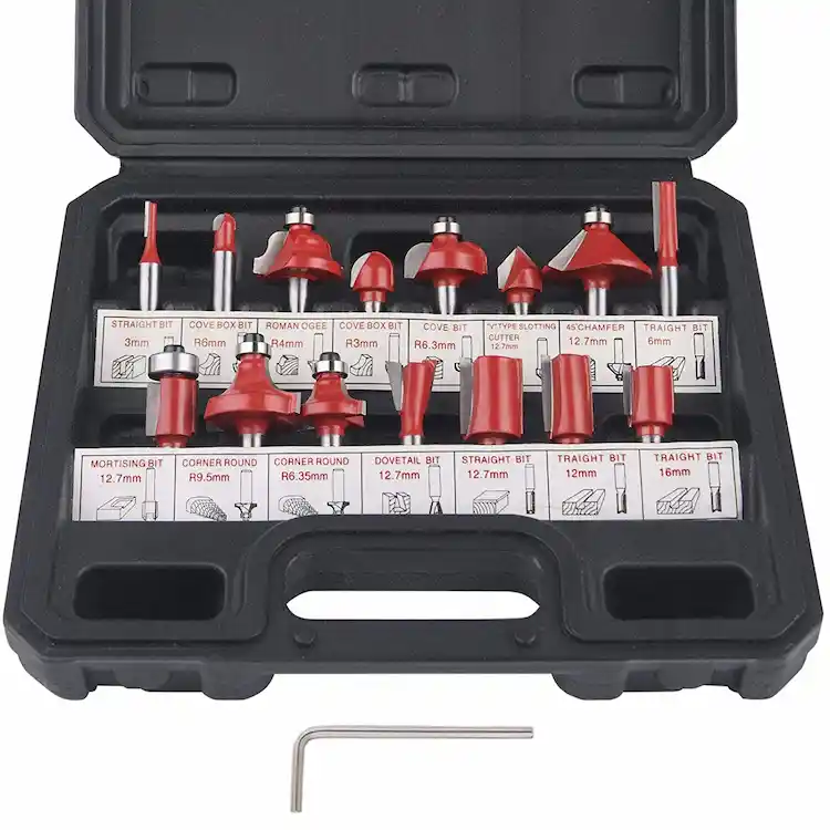 flintronic Fraises Defonceuse 6.35mm. Coffret de 15 Fraises Tige de 6.35mm 1_4